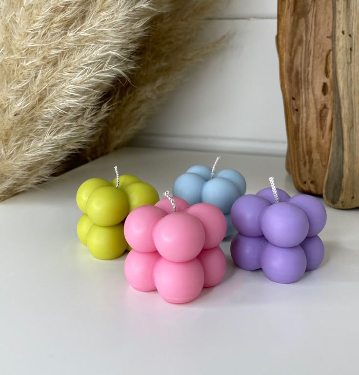 ✨ Magical Rainbow Candles 💖🌸💫🕯️🌈Pack of 4 🔥