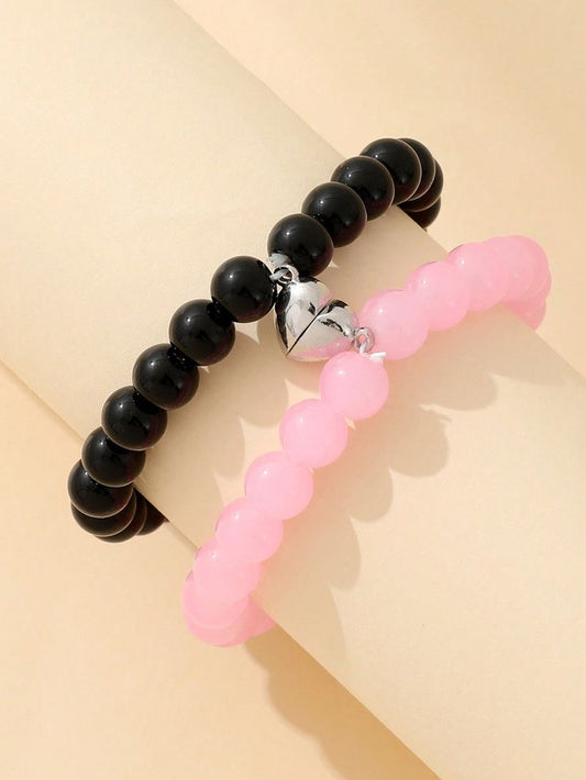 🖤💖 Midnight Blush Beaded Bracelet
