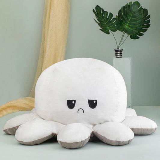 GIANT Reversible Octopus | White-Grey | 80cm