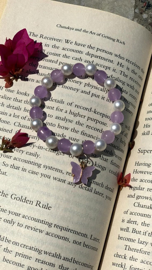 🦋 Flutter Charm Bracelet💜:🤍